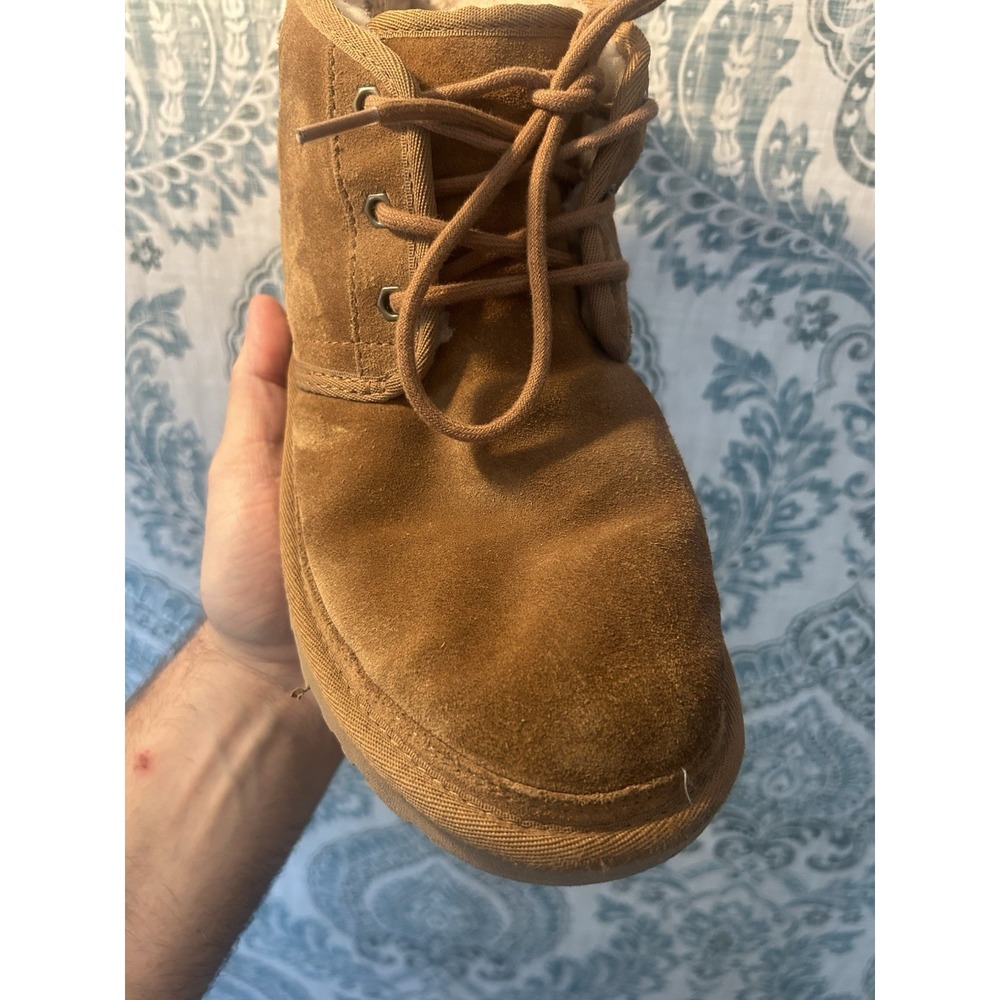 UGG Neumel Chukka Suede Lace Up Ankle Boots, Women's Size 10, Chestnut - Picture 3 of 9
